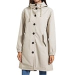 YFFUSHI Femme Veste Imperméable Coupe-vent d'Extérieur Léger et Respirant Veste de Pluie à Capuche Trench-coat Mi-long