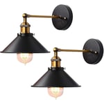 Lampor Industriell Vägglampa Light 2 Packs Justerbar Gunga