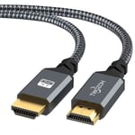 Twozoh HDMI 2.0 Cable 7.5M, High Speed Braided HDMI to HDMI Lead support 4K/60HZ 18Gbps 2.0a/2.0b/1.4a/2160p/1080p for PS5,PS4,PC,Projector,Monitor,TV, Xbox