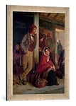 Kunst für Alle 'Encadré Image de Erskine Nicol Irish Emigrants Waiting for a Train, 1864, d'art dans Le Cadre de Haute qualité Photos Fait Main, 40 x 60 cm, Argent Raya