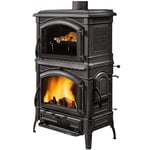 La Nordica Extraflame Poêle Cuisine A Bois Isotta Four Evo Noir Anthracite 9,7kW