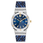 Versace Greca Logo WoMens Blue Watch VEVH01421 Leather (archived) - One Size