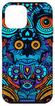 Coque pour iPhone 12 mini Bleu Pop Art Ethnique IT Dead Lights Pattern --ar 9:16