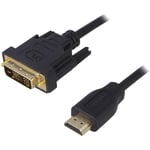 Cable dvi-d -18+1- male hdmi male 3m - Noir