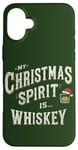 Coque pour iPhone 16 Plus My Christmas Spirit is Whiskey Funny Xmas Saying Drinking