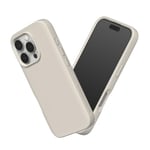 RhinoShield SolidSuit Coque Compatible avec [iPhone 16 Pro] | Design Fin Absorbant Les Chocs, Finition Mate Premium, découpe Bouton contrôle caméra - Beige Coquillage