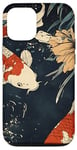 Coque pour iPhone 12/12 Pro Beauté Koi Fish Pond Japan Zen Garden Vintage Art Lovers