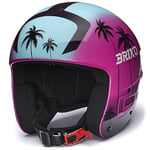 Briko Helmet Adulte Unisexe, Shiny Flirt Purple-Turquoise Blue-Mirage Dark Violet, 56