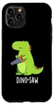 Coque pour iPhone 11 Pro Dino-saw Jeu de mots drôle dinosaure