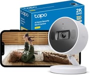 Tapo Smart Security Indoor Camera, AI detection, Privacy Shutter, 2K QHD CCTV Camera, AI Image Enhancement, 140° Wide FOV, Night Colour Vision, Local and cloud storage, Magnetic Mounting (Tapo C125)