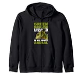 Green Basilisk Lizard Is My Spirit Animal Herpetologist Zip Hoodie