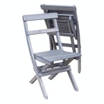 Baltic Garden Klappstol Knohult 2-pack KNOHULT folding chair, 2-pack, ashgrey 500176-3