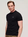 Superdry Organic Cotton Essential Small Logo T-Shirt, Black