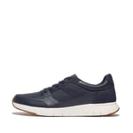 Fitflop ANATOMIFLEX Mens Material-Mix Panel Trainers Sneaker, Midnight Navy, 9 UK