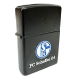 Zippo Schalke 04 Briquet Original Noir Mat Imprimé Briquet Tempête Essence