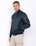 Schott Recycled Nylon MA-1 Bomber Jacket (Navy, XL) XL Navy