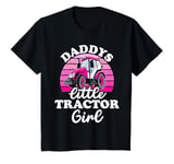 Youth Daddys Little Tractor Girl Funny Tractor Girls T-Shirt