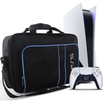 Sac pour PS5, Housse Transport pour PS5 Console et Manette, Sacoche Protection Étui pour Playstation 5 Manette Accessoires, Bleu