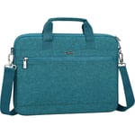 LANDICI 360° Protective Laptop Bag 14-15 Inch with Shoulder Strap, Laptop Case Sleeve for MacBook Air/Pro 15, Chromebook 14, Dell XPS 15, Waterproof Computer Bag Slim Briefcase-Teal Green