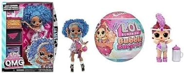 L.O.L. Surprise! Lot de O.M.G. Poupée Mannequin - JAMS + Bubble Surprise Poupées - Assortiment Aléatoire - Poupée, Surprises, Accessoires,Réaction Mousse Pailletée - Idéal à partir de 4 Ans et Plus