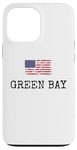 iPhone 13 Pro Max Green Bay City USA Flag State Travel US America Women Men Case