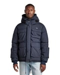 G-STAR RAW Men's Field Hooded Puffer Jacket, Blue (salute D20516-D199-C742), M