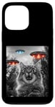 Coque pour iPhone 13 Pro Max Maine Coon Cat Selfie avec Alien OVNI Homme, Femme, Enfant