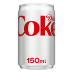 COCA-COLA DIET COKE 24 X 150ML CANS CARBONATED SUGAR-FREE COLA SOFT DRINKS