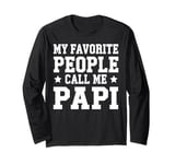 Papi Father's Day Gift for Dad from Daughter, Son, Wife Long Sleeve T-Shirt