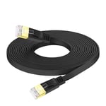 Cat 7 Plat Câble Ethernet, Plat Cable LAN Réseau RJ45 10Gbps 600MHz, Compatible Routeur,Switch,TV Box,PC, PS4 (5M)