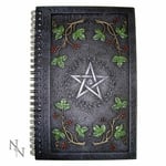 Nemesis Now Wiccan Book of Shadows Witch Spells Pentagram Cover Journal NOW001