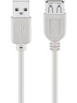 USB 2.0 Hi-Speed extension cable Harmaa