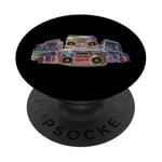 Radio Hiphop Boom Box années 80 et 90 pour amateurs de rap pour hommes, femmes, enfants PopSockets PopGrip Adhésif