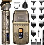 Scttomon T-Blade Hair Trimmers & Electric Shavers for Men Foil Shaver Beard Tri