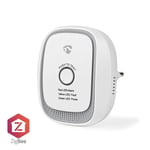 SmartLife Gasdetektor | Zigbee 3.0 | Strömadapter | Givarlivscykel: 5 år | EN 50194-1:2009 | Android / IOS | Med testknapp | 75