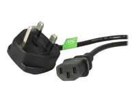 Startech.Com 6Ft (1.8M) Uk Computer Power Cable, 18Awg, Bs 1363 To C13 Power Cord, 10A 250V, Black Replacement Ac Power Cord, Monitor Power Cable, Bs 1363 To Iec 60320 C13 Kettle Lead - Pc Power Supply Cable - Strømkabel - Power Iec 60320 C13 Til Bs