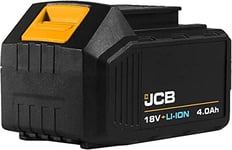 JCB 18v 4.0AH Lithium-ion Battery Compatible with JCB 18v Cordless And Brushless Power Tools, Drill Driver, Combi Drill, Orbital Sander and More - 3 Year Warranty