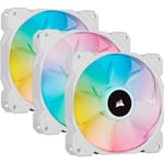 CORSAIR Ventilateur SP Series - White SP120 RGB ELITE - 120mm RGB LED Fan with AirGuide -Triple Pack Lighting Node (CO-9050137-WW)