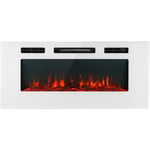 Klarstein - Cheminée Electrique Encastrable, Chauffage Electrique de 1800W, Fausse Cheminée Decorative Murale avec Effet Flamme en led, Télécommande