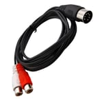 7 Pin DIN Male to 2 Dual RCA Female Jack Audio Splitter Cable 1.5m