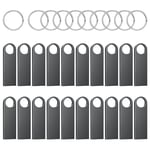 ABLAZE Lot de 20 mini clés USB 1 Go étanches 1 Go en métal pour ordinateur portable, ordinateur, TV, voiture