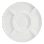 la Porcellana Convivio Rond Assiette de Service 5 pièces cm 25,5 dans Une boîte Cadeau, Blanc