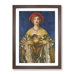 The Golden Bowl By Frank Cowper Cadogan Classic Painting Framed Wall Art Print, Ready to Hang Picture for Living Room Bedroom Home Office Décor, Walnut A2 (64 x 46 cm)