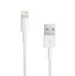 Apple USB-A til Lightning kabel, 1m (Bulk) - Vit