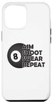 Coque pour iPhone 12 Pro Max Pool Aim Shoot Swear Repeat – Funny Pool Black 8 Ball