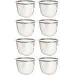 Remplacement De La Passoire À Théière: 8Pcs Passoires À Théière en Acier Inoxydable Insèrent Un Infuseur À Thé Passoires À Thé en Vrac pour Cafetière