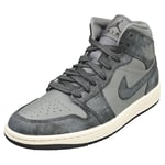 Nike Air Jordan 1 Mid Se Womens Fashion Trainers in Smoke Grey - 6.5 UK