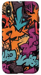 Coque pour iPhone X/XS Art urbain : Hip Hop Graffiti Street Colors