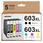 AIRLYSIS 603 XL Cartouche d'encre Compatible pour Epson 603 603XL Cartouche pour Expression Home XP 2100 XP 2150 XP 4155 XP 4105 XP 3150 XP 2155 XP 3100 XP 4100 XP 4150 Workforce WF 2850 (Paquet de 5)