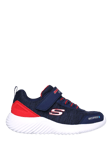 Skechers Kids' Bounder Drop Trainers, Navy/Red